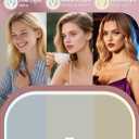 Magnifying Mirror with Light, Rechargeable 40X Compact Mirror with 3 Lighting Modes & Dimmable Brightness, Portable Travel Makeup Mirror with Light, Essentials for Travel, Pocket Purse Rose