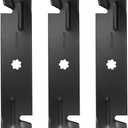 GY20852 48 inch 7-Star Mulching Toothed Blades for John Deere GX21784 D140 E140 D160 E150 E160 E170 LA145 LA140 LA155 155C 48" Decks 100 Series Tractor Zero Turn Mower GX21785 AM137757 2-Pack, Black