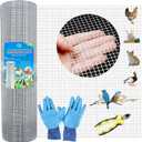 Hardware Cloth 1/2 Inch 48in x 100ft 19Gauge Hot-dip Galvanized Wire Mesh Roll Chicken Wire Fencing Rabbit Wire Gopher Wire Mesh for Underground Snake Fencing
