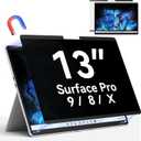 Magnetic Privacy Filter Compatible with Microsoft Surface Pro 10 (2024) / Pro 9 (2022) / Pro 8 (2021) / Pro X (2021, 2019), 13 Inch Removable Anti Spy Glare Blue Light Privacy Screen