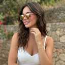 SIPHEW Polarized Sunglasses for Women,Oversized Square UV400 Shades Pink Frame Mirrored Lens