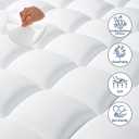 ELEMUSE Queen Size Dual Layer 3 Inch Memory Foam Mattress Topper,Cooling Gel Memory Foam Pillow Top Mattress Pad Cover for Back Pain Relief