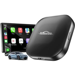 Wireless CarPlay Adapter for iPhone - Auto Converts Wired to Wireless, USB C Compatible, Plug & Play, Online Update, Fits Cars from 2015 and iPhone 10+