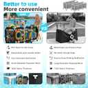 Jotesnew 365 Gallon 103" Pool Storage Bin XXXL Extra Large Swimming Pool Float Storage Bin, Pool Noodles Holder, Toys, Floats and Balls Mesh Rolling Storage Organizer Bin, 103" Lx32 Wx35 H (Black)