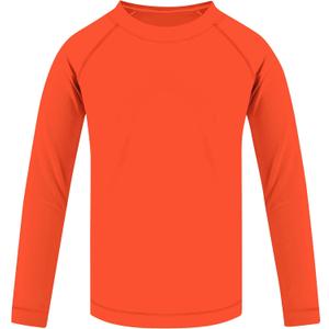 UNIFACO UPF 50+ Little Boys Long Sleeve Rash Guard Swim Shirt Premium Sun Shirt for 1-8 Years (A-vibrant Orange)
