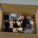 30Pcs Hanging Car Air Freshener Diffuser, Empty Refillable Clear Glass Essential Oil Fragrance Perfume Diffuser Pendant Glass Vials with Wooden Caps&String, Remove Auto Odor Long-Lasting Fresh Air