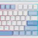 EPOMAKER TH108 Full Size Mechanical Keyboard, Wireless Gaming Keyboard with 8000mAh Battery, Creamy Gasket, 108 Keys, Hot Swap, Custom Driver, RGB Backlight (Blue & White, Sea Salt Silent)