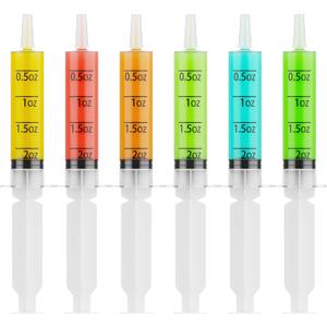JOLLY PARTY 40 Pack Jelly Shot Syringes, 2 oz Jelly Shot Syringe With Caps, Reusable Plastic Syringe for Jelly Shot, Halloween Jelly Shot Syringes for Party, Christmas, Thanksgiving