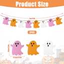 5 x 2pcs Halloween Hanging Ghost Banners, Glitter Ghost Cardstock Halloween Party Decorations for Indoor Outdoor Haunted Houses Wall Fireplace Doorways Decor