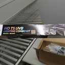 REPTI ZOO T5 HO UVB Lighting Combo Kit, Terrarium Hood Comes with Desert 10.0 UVB T5 Lamp (24W)