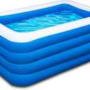 Inflatable Swimming Pool, 70x55x29 inch Inflatable Pool, Family Pool, Summer Water Party, Kids, Outdoor, Garden, Backyard (A 70x55x29in)