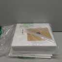 Bumusty Large Cork Board 47"x35" Alternative - 12 Pack Felt Wall Tiles with 70 Safe Removable Adhesive Tabs, 30 Pushpins, Cork Boards for Walls Pin Board Bulletin Board Office Decor (Milky White)