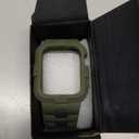 GELISHI Bands Compatible for Apple Watch Band 41mm 40mm 38mm, Men Sport Rugged Band with Protective Case for Watch Series 9 8 7/Series 6 SE 5 4 3, Army Green