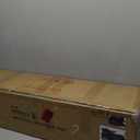 Annecy 7ft Pre-Lit Fir Pencil Christmas Tree, Green Classic Artificial Slim Skinny Christmas Tree for Home, Office, Party Decoration w/500 Tips, 220 Warm White Lights, Metal Hinges & Base, Green 7 ft