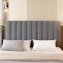 Headboard Cover, Slip Cover, Spring Bed headboard Cover, Small Square Jacquard dust Protector, Bedroom dust Cover, upholstered headboard (Queen:150cm/59in, Gray) (Grey)