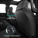 Car Seat Covers for Toyota Tacoma 2024 2025 2026 Double Cab (Gas Only), Full Set All Weather Faux Leather Pickup Truck Accessories, Full Coverage Custom Seat Protectors for Tacoma SR SR5 TRD (Black)