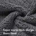 Hoodies for Men Heavyweight Sherpa Fleece Lined Sweatshirt Full Zip Up Thick Winter Coats Hooded Warm Jacket (Gray)