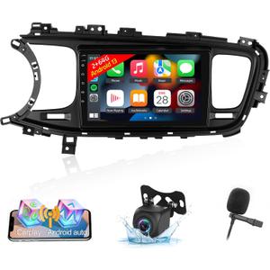 EKAT 2+64G Android Car Stereo for KIA Optima K5 2013-2015 - Built-in Wireless Carplay & Android Auto - 9 Inch Touch Screen Radio with WiFi, GPS, EQ, FM RDS + AHD Backup Camera
