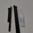 2PCS Black Tension Curtain Rods 23 to 46 Inch, Pressure Expandable Spring Rods Short Curtain Rods, Adjustable Curtain Rods for Windows Bedroom Doorway Closet Door