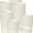 Axe Sickle 200 Pcs 4 Ounce Paper Ice Cream Cups Disposable Dessert Bowls for Hot or Cold Food, Sundae, Frozen Yogurt, Soup, White