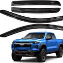 AUXKO Rain Guards for Chevy Colorado & GMC Canyon 2023-2026, Window Vent Visors Accessory - Tape-On Rain Guard Window Visor, Easy Install Car Side Window Wind Deflectors & Visors Smoke for Ford Black