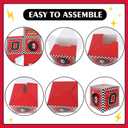 TONIFUL Race Car 2nd Birthday Party Supplies Red Yellow Black Balloon Box with Letters，Fast Two Theme Two Years Old Birthday Party Favors for Kids Baby Shower Second Birthday Decoration
