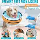 Elevated Inflatable Dog Cone Collar Alternative After Surgery, Dog Donut Collar, Soft Pet Cone to Stop Licking for Dogs XL(Neck 14"-18")