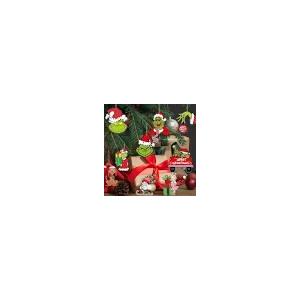 Griinch Ornaments for Christmas Tree Wood, Double-Sided Printing 24 Pcs Christmas Tree Decorations Hanging Ornaments for Tree Home Indoor Outdoor Decorations Pack Of 20