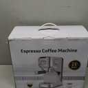 Espresso Machine 20 Bar, Compact Espresso Maker, Stainless Steel Expresso Coffee Machines with Steam Milk Frother & 34oz Removable Water Tank for Home Latte, Cappuccino, Silver