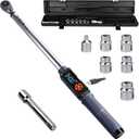 Goseek Upgraded Rechargeable Digital Torque Wrench, 12.5-250.7Ft-lbs/17-340Nm, 1/2'' Drive Electric Torque Wrench Set with Buzzer & LED & Vibration for Car Motor Tires Auto Repair