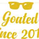 Goated Since 2014 Banner Decoration, Gold Glitter Funny 11th Birthday Sign Party Decorations, Anniversary, Favors, Supplies, Ideas and Gifts Decor