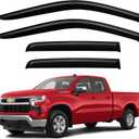 Window Visors Rain Guards for 2019-2026 Chevy Silverado/GMC Sierra 1500 Double Cab, Out-Channel Window Vent Wind Deflectors Visors Shades for 20-26 Silverado/Sierra 2500HD 3500HD
