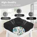idee-home Recliner Cushions for Elderly, 20x20x5 Inch Corduroy Recliner Seat Cushion Tufted, Large Square Seat Cushion for Recliner Chair, Floor Pillow, Boosting Support Reduce Hip Pain, Black