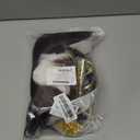 Men's Brown Medium-Length Wig with Moustache and Gold-rimmed Glasses Set Halloween Character Costume Wig (Brown/Medium)