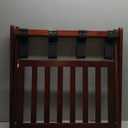 Casual Home Luggage Rack, Walnut, Solid Wood