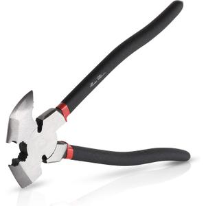 Bates Fencing Pliers - 10.8 Inch Multi Tool Fence Cutter, Nail Puller, Staple Puller