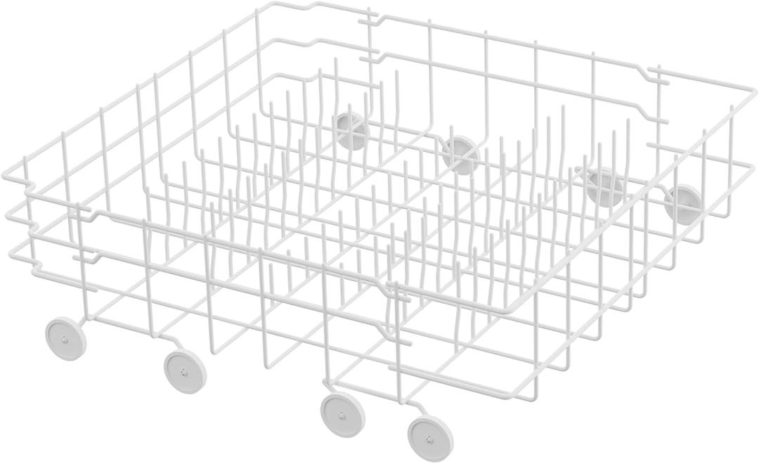 UPGRADED 808602302 Dishwasher Lower Dishrack Compatible with Frigidaire Kenmore Dishwasher Rack Replacement Parts with Wheels, 808602302 154432602 Frigidaire Dishwasher Rack Parts Bottom Rack