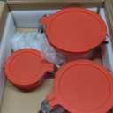 M MCIRCO 6 Pcs Glass Measuring Cups with Lids Set, 1-Cup, 2-Cup, 4-Cup Measuring Jugs with Handle, Nesting Liquid Measuring Cups for Kitchen