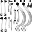 16Pcs Front Upper and Lower Control Arm w/Ball Joint Suspension Kit Compatible with Audi A4/A5/Q5 2009-2010, S5 2008-2010, with Ball Joints, Sway Bar Links & Tie Rod