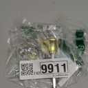 1 Pack Glass Door Knobs Interior Mortise Lock Replacement Set with Spindle, Brushed Gold Crystal Door Knobs for Replacing Broken Old Antique Lock Sets on Interior Door, Satin Brass Finish