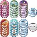 Kigeli 30 Pcs VBS Decoration Button Badge Snow Mountain 2026 Favors Motivational VBS Decoration Button Pin for Church Religious 2026 Summer Vacation Christian School Church Gift