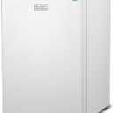 BLACK+DECKER 2.5 Cu. Ft. Compact Refrigerator, ENERGY STAR Certified, Single Door Mini Fridge with Chiller Compartment, Personal Fridge for Home or Dorm Room, R600a Refrigerant, BCRK25W, White
