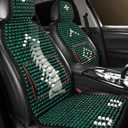 Wood Beaded Car Seat Cover Massaging Breathable Cooling Cushion
Green Natural Wood Bead Universal Fit for Sedan, SUV&Truck. The Ergonomic Lumbar Support Can Relieve Painful from Long Trips