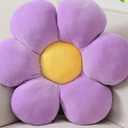 Flower Shaped Throw Pillow - Plush Purple Flower Petal Pillow, 15.75" Seating Cushion for Home Decor