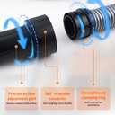 10FT Hose for Shop Vacuums with 6 Adapters - Universal Dust Collection Hose for 2-1/2" Shop Vacs, Fits De-Walt, Milwaukee, Rid-gid Woodworking Power Tools by TOMOON