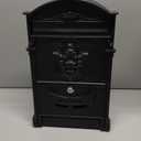 Locked Aluminum Mailbox, Multi-Colored (Medium, Black)