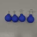 4 Size Facial Cupping Therapy Set Glass, Eye Face Vacuum Massage Anti Cellulite Cup - Silicone Cupping Massage Therapy, for Beauty Body Cup Fascia Massager(Softcover-Blue)