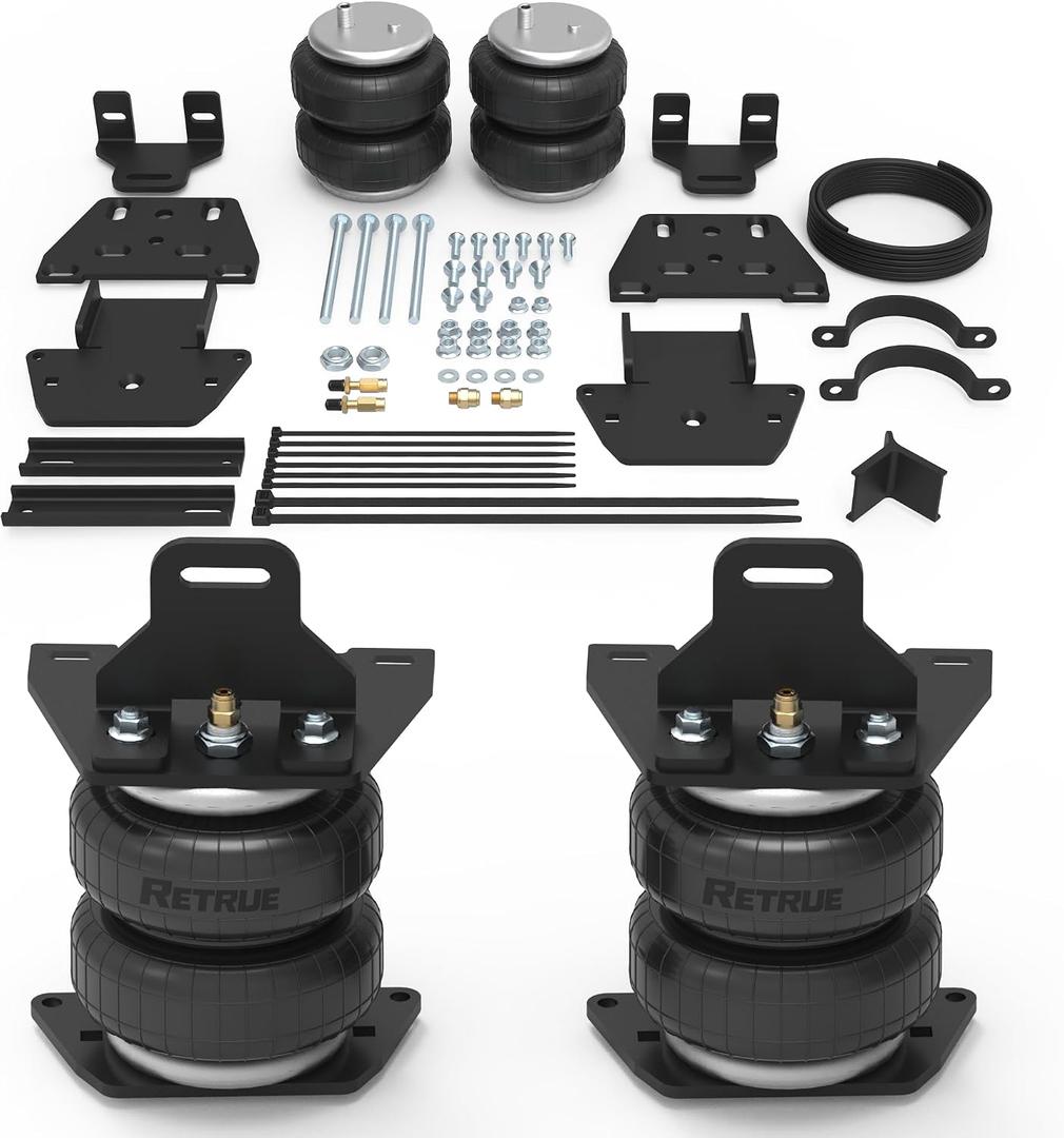 RETRUE Rear Air Bags Suspension Kit for Toyota Tundra 2022-2026 Truck Towing, 5000 Lbs of Load Leveling Capacity, Replacement for Firestone 2628 Ride Rite Airbags for Trucks Rear Suspension