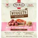 Primal Freeze Dried Raw Cat Food Nuggets Beef & Salmon, Complete & Balanced Meal or Topper, Premium, Healthy, Grain Free, High Protein Raw Cat Food with Probiotics (14 oz) (EXP 01/10/26)