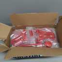 Tire Valve Stem Cap Cover - (5 Pack) Tire Air Cap Metal with Plastic Liner Corrosion Resistant Leak-Proof American Flag for Car Truck Motorcycle Bike Red